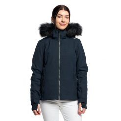 Kurtka narciarska damska CMP 31W0196F. Niebieskie kurtki damskie CMP, xs, bez wzorów, bez kaptura, narciarskie. Za 509.99 zł.