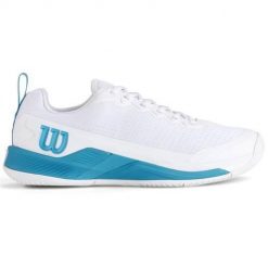 Buty do tenisa męskie Wilson Rush Pro 4.5. Białe buty sportowe męskie Wilson, bez zapięcia, tenisowe. Za 657.00 zł.