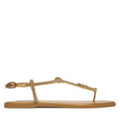 Sandały KARL LAGERFELD. Żółte sandały damskie KARL LAGERFELD, bez wzorów, bez obcasa, na płaskiej podeszwie, bez zapięcia. Za 526.99 zł.