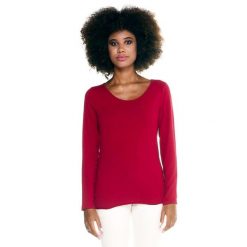 Koszulka na co dzień na siłownię. Czerwone koszulki sportowe damskie LEONE 1947 APPAREL, bez wzorów, bez kołnierzyka, bez ramiączek, na fitness i siłownię. W wyprzedaży za 82.10 zł.