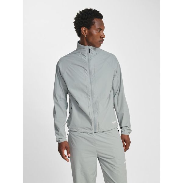 Kurtka z dresu Hummel Pulse. Szare bluzy męskie Hummel, bez wzorów, z dresówki, bez kaptura. Za 286.50 zł.