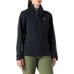 Kurtka turystyczna damska Schoffel Miara Softshell. Czarne kurtki damskie Schöffel, l, bez wzorów, z elastanu, bez kaptura. Za 493.00 zł.