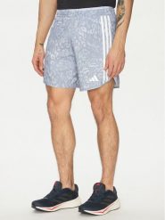 Adidas Szorty sportowe Own the Run 3-Stripes JD7769 Niebieski Regular Fit. Niebieskie krótkie spodenki sportowe męskie Adidas, m, bez wzorów, z syntetyku, do biegania. Za 179.99 zł.