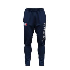 Spodnie treningowe France Flann 2024/25. Niebieskie spodnie sportowe męskie ERREA, l, bez wzorów, do siatkówki. W wyprzedaży za 182.00 zł.