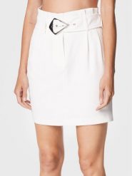 Morgan Spódnica mini 222-JRING.F Biały Regular Fit. Białe spódnice damskie Morgan, bez wzorów, z syntetyku, mini. Za 299.99 zł.