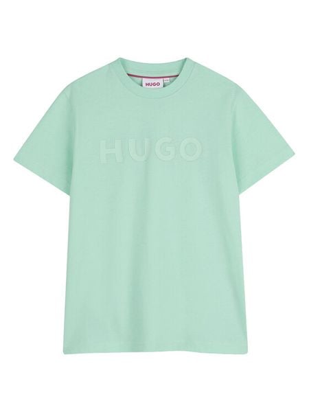 HUGO T-Shirt G01014 D Zielony Regular Fit. Zielone t-shirty dla chłopców Hugo, bez wzorów, z bawełny, bez ramiączek. Za 209.99 zł.