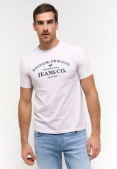 MUSTANG AUSTIN MĘSKI T-SHIRT KOSZULKA NADRUK ORCHID HUSH 1014942 8056. Fioletowe t-shirty męskie Mustang, m, bez wzorów, bez kołnierzyka. Za 69.99 zł.