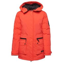 Pikowana parka dla kobiet Superdry City. Czerwone parki damskie Superdry., bez wzorów, klasyczne, bez kaptura. W wyprzedaży za 768.15 zł.