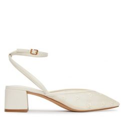 Czółenka Aldo. Białe czółenka damskie Aldo, bez wzorów, bez obcasa, bez zapięcia. Za 459.99 zł.