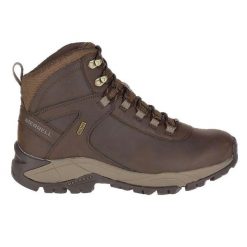 Buty trekkingowe męskie Merrell Vego Mid WP. Brązowe trekkingi męskie Merrell, za kostkę, trekkingowe. Za 673.00 zł.