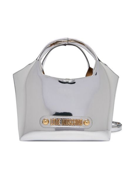 LOVE MOSCHINO Torebka JC4133PP1OLP0902 Srebrny. Szare torebki do ręki damskie Love Moschino, bez wzorów, ze skóry, bez dodatków. Za 859.99 zł.