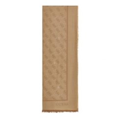 Szal Guess. Brązowe szaliki i chusty damskie Guess, z aplikacjami. Za 234.99 zł.