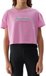 4f KOSZULKA DZIEWCZĘCA CROP TOP F1151 4FJWSS24TTSHF1151-56S. Bluzki dla dziewczynek 4f, bez wzorów, bez ramiączek. Za 28.00 zł.