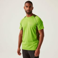 Virda IV męska koszulka. Zielone koszulki sportowe męskie Regatta, m, bez wzorów, bez kołnierzyka, bez ramiączek. Za 80.00 zł.