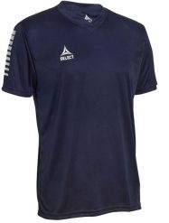 Koszulka piłkarska poliestrowa męska Select PISA granatowa. Niebieskie koszulki sportowe męskie Select, m, bez wzorów, z materiału, bez kołnierzyka, bez ramiączek, do piłki nożnej. Za 101.52 zł.