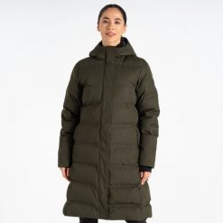 Damska kurtka ocieplana Wander. Brązowe kurtki damskie Dare 2b, bez wzorów, z puchu, bez kaptura. Za 299.99 zł.