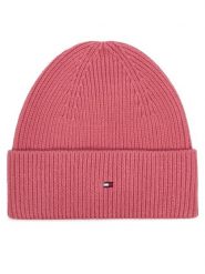 Tommy Hilfiger Czapka Flag AW0AW19102 Różowy. Czerwone czapki i kapelusze damskie Tommy Hilfiger, na zimę, bez wzorów, z bawełny. Za 189.99 zł.