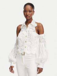 Babylon Koszula W MF0308 Biały Regular Fit. Białe bluzki damskie Babylon, bez wzorów, bez kołnierzyka, bez ramiączek. Za 1,689.00 zł.