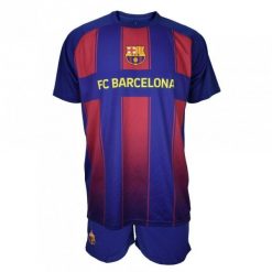 FC Barcelona komplet koszulka spodenki junior Barca Fan granatowy. Niebieskie szorty męskie FC Barcelona, bez wzorów, z materiału. Za 211.20 zł.