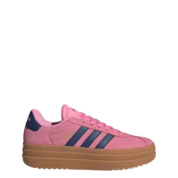 Buty VL Court Bold. Czerwone obuwie sportowe damskie Adidas, bez wzorów, trekkingowe. Za 349.00 zł.