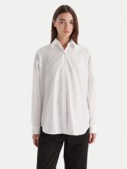 HUGO Koszula Elisana_B 50548839 Biały Oversize. Białe bluzki damskie Hugo, bez wzorów, z bawełny, bez kołnierzyka, bez ramiączek. Za 449.99 zł.