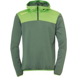 Bluza z kapturem Emotion 2.0 Kempa Quarter Zip. Zielone bluzy sportowe męskie Kempa, bez wzorów, z kapturem, na fitness i siłownię. Za 191.65 zł.