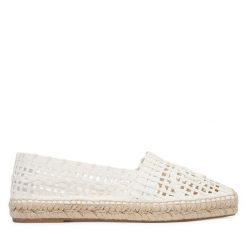 Czółenka Weekend Max Mara. Białe czółenka damskie Weekend Max Mara, bez wzorów, bez obcasa, bez zapięcia. Za 1,209.00 zł.