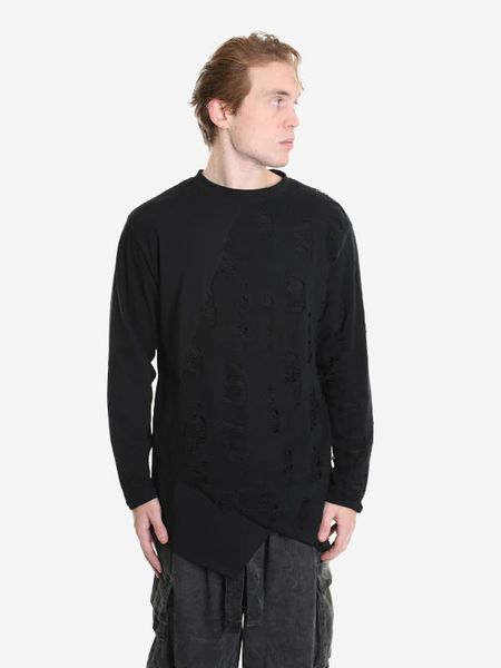 La Haine Inside Us Longsleeve | 3M M1161 | Mężczyzna | Czarny. Czarne bluzki z długim rękawem męskie La Haine Inside Us, m, bez wzorów, z bawełny, z asymetrycznym kołnierzem. W wyprzedaży za 599.00 zł.