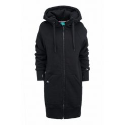 Bluza sportowa rozpinana z kapturem damska DEEP TRIP Luzak. Czarne bluzy damskie DEEP TRIP, l, bez wzorów, z bawełny, z kapturem. Za 389.00 zł.