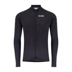 Damska koszulka kolarska z długim rękawem – Czarna. Czarne bluzy sportowe damskie KEADA SPORTS, l, bez wzorów, bez kaptura, rowerowe. Za 332.00 zł.
