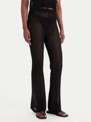 Guess Spodnie materiałowe E6GB05 Z5632 Czarny Regular Fit. Czarne spodnie materiałowe damskie Guess, s, z aplikacjami, z materiału. Za 354.99 zł.