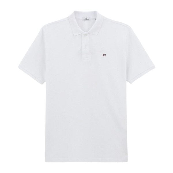 Polo Serge Blanco Lucas. Białe koszulki polo męskie SERGE BLANCO, m, bez wzorów, bez ramiączek. W wyprzedaży za 299.00 zł.