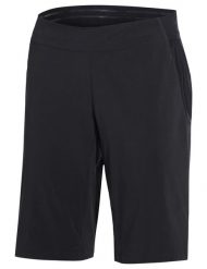 Spodenki damskie Kuro Shorts III. Czarne szorty sportowe damskie Vaude, bez wzorów, z materiału, sportowe, rowerowe. Za 518.25 zł.