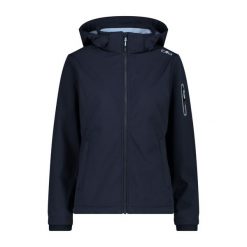 Kurtka damska turystyczna CMP 39A5006. Niebieskie kurtki damskie CMP, xs, bez wzorów, z softshellu, bez kaptura. Za 400.30 zł.
