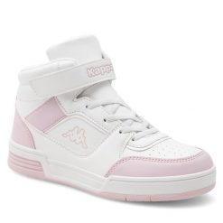 Sneakersy Kappa. Białe półbuty dziewczęce Kappa, bez wzorów, bez zapięcia. Za 103.99 zł.