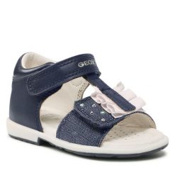 Sandały Geox. Czerwone sandały dziewczęce Geox, bez zapięcia. Za 199.99 zł.