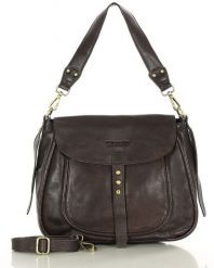 Saddle bag MARCO MAZZINI czekoladowy vs120c. Brązowe torebki do ręki damskie bez wzorów, ze skóry, boho, bez dodatków. Za 521.55 zł.