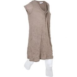 Długa tunika z kreszowanego materiału + legginsy 3/4 bonprix brunatny. Legginsy damskie marki DOMYOS. Za 109.99 zł.
