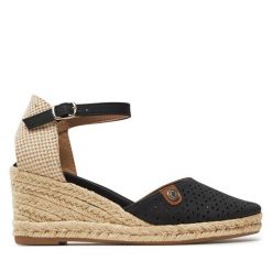 Espadryle Refresh. Czarne klapki damskie Refresh, bez wzorów, bez obcasa, bez zapięcia. Za 179.99 zł.