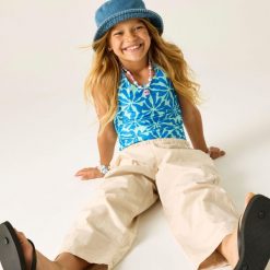 Kostium kąpielowy dla dzieci Katrisse. Niebieskie stroje kąpielowe dla dziewczynek Regatta, bez wzorów, z elastanu. Za 160.00 zł.