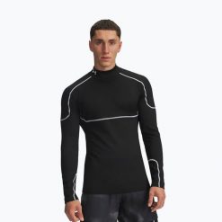 Longsleeve męski Under Armour Cold Weather Grid. Czarne koszulki sportowe męskie Under Armour, m, bez wzorów, bez kołnierzyka, bez ramiączek, na fitness i siłownię. Za 259.99 zł.