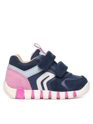 Geox Sneakersy B Iupidoo Girl B3558C 05422 C0965 Granatowy. Niebieskie buty sportowe dziewczęce Geox, bez wzorów, ze skóry, bez zapięcia. Za 269.99 zł.