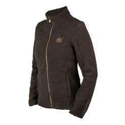 Damski polar HORKA Francesca. Brązowe bluzy sportowe damskie Horka, bez wzorów, z polaru, bez kaptura, do jazdy konnej. Za 287.50 zł.