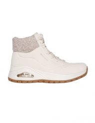 Buty zimowe damskie, Uno Rugged - Darling. Białe obuwie sportowe damskie Skechers, bez wzorów, z materiału. Za 399.99 zł.