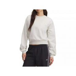 Bluza Damska UA Icon Vida Flc Crew 6003675-110. Białe bluzy damskie Under Armour, bez wzorów, bez kaptura. Za 145.99 zł.