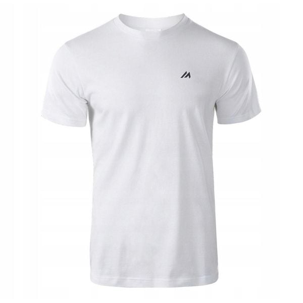 T-shirt Męski Mando. Białe t-shirty męskie MARTES ESSENTIALS, l, bez wzorów, z bawełny, bez kołnierzyka. Za 43.99 zł.