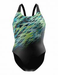 Damski kostium kąpielowy 1-częściowy Speedo Hyperboom. Czarne kostiumy jednoczęściowe damskie Speedo, l, bez wzorów, z materiału, sportowe, do pływania. Za 279.50 zł.