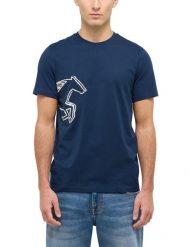 Męski T-Shirt Mustang Style Austin Dress Blues 1016493 5334. T-shirty męskie Mustang, m, bez wzorów, bez kołnierzyka. Za 79.99 zł.