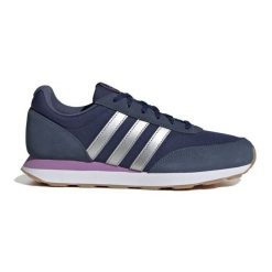 Buty adidas Run 60s 3.0 IE3809 niebieskie. Niebieskie obuwie sportowe damskie bez wzorów, z gumy. Za 357.94 zł.