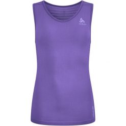 Koszulka damska Odlo PERFORMANCE X-LIGHT BL TOP v-neck singlet. Fioletowe t-shirty damskie Odlo, bez wzorów, bez kołnierzyka. W wyprzedaży za 179.99 zł.